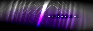 Neon parlayan sıvı dalga çizgileri, sihirli enerji uzay ışığı konsepti, soyut arka plan duvar kağıdı tasarımı