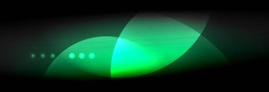 Vektör bulanık neon parlayan çevreler akan ve sıvı kavramı, enerji magic fantastik arka plan ışık