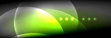 Vektör bulanık neon parlayan çevreler akan ve sıvı kavramı, enerji magic fantastik arka plan ışık