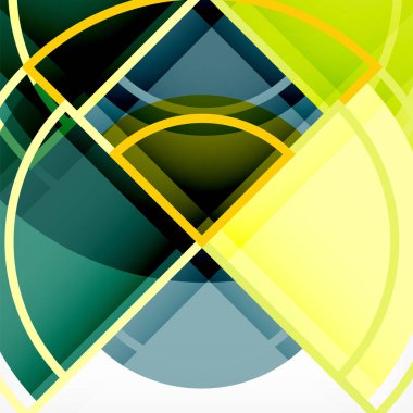 Yaratıcı 3d etkisi ile geometrik arka plan daire