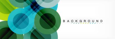 Soyut renkli geometrik kompozisyon - çok renkli daire arka plan