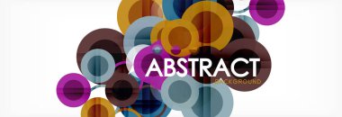 Soyut renkli geometrik kompozisyon - çok renkli daire arka plan