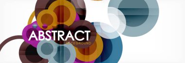 Soyut renkli geometrik kompozisyon - çok renkli daire arka plan