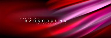 Sıvı renkli dalga satır arkaplanı. Trendy soyut düzeni şablonu için iş veya teknoloji tanıtımı, internet poster ya da web broşür kapak, duvar kağıdı