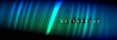 Neon parlayan sıvı dalga çizgileri, sihirli enerji uzay ışığı konsepti, soyut arka plan duvar kağıdı tasarımı