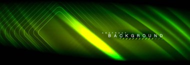 Neon parlayan sıvı dalga çizgileri, sihirli enerji uzay ışığı konsepti, soyut arka plan duvar kağıdı tasarımı