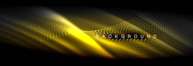 Sıvı neon akan dalgaları, ışık parlayan arka plan hatları