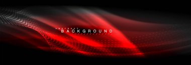 Sıvı neon akan dalgaları, ışık parlayan arka plan hatları