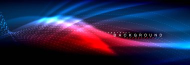 Sıvı neon akan dalgaları, ışık parlayan arka plan hatları