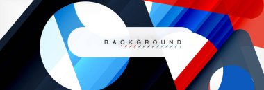 Geometrik arka plan, daireler ve üçgenler şekiller afiş. Gösterim amacıyla broşür veya el ilanı, sunum ve web tasarım düzeni