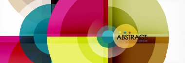 Arka plan parlak geometrik tasarım daireler