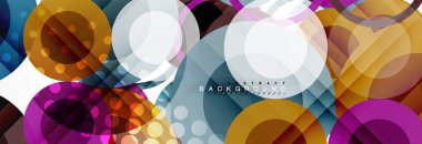 Soyut renkli geometrik kompozisyon - çok renkli daire arka plan