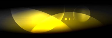 Vektör bulanık neon parlayan çevreler akan ve sıvı kavramı, enerji magic fantastik arka plan ışık