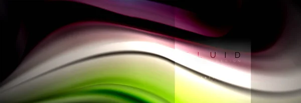 Regenbogenflüssigkeit abstrakte Formen, flüssige Farben Design, bunten Marmor oder Kunststoff wellenförmigen Textur Hintergrund, bunte Vorlage für Unternehmen oder Technologie-Präsentation oder Web-Broschüre Cover-Design — Stockvektor