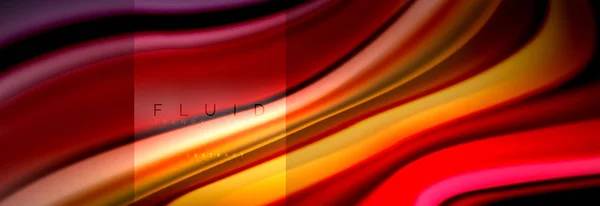Forme astratte fluide dell'arcobaleno, progettazione di colori liquidi, marmo colorato o sfondo ondulato di plastica, modello multicolore per la presentazione aziendale o tecnologica o il design della copertina della brochure web — Vettoriale Stock