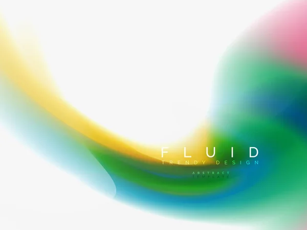 Resumo de fundo - fluxo de onda de cores líquidas — Vetor de Stock
