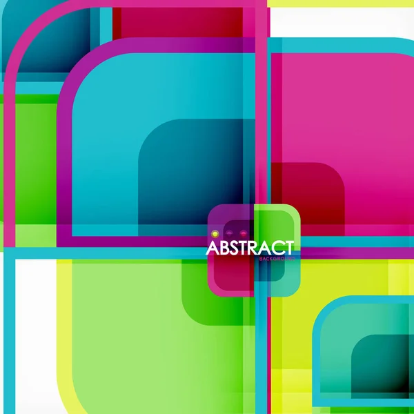 Quadratische geometrische abstrakte Hintergrund, Papier-Art-Design für Cover-Design, Buchvorlage, Poster, CD-Cover-Illustration — Stockvektor