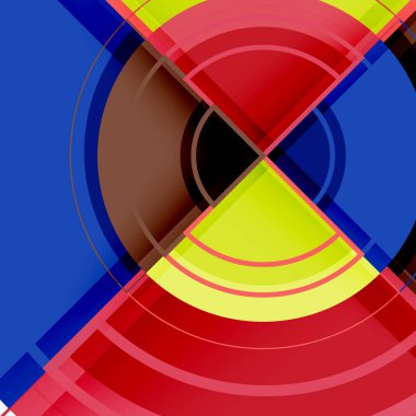 Yaratıcı 3d etkisi ile geometrik arka plan daire