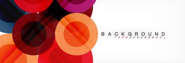 Soyut renkli geometrik kompozisyon - çok renkli daire arka plan