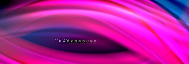 Sıvı renkli dalga satır arkaplanı. Trendy soyut düzeni şablonu için iş veya teknoloji tanıtımı, internet poster ya da web broşür kapak, duvar kağıdı