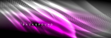 Sıvı neon akan dalgaları, ışık parlayan arka plan hatları