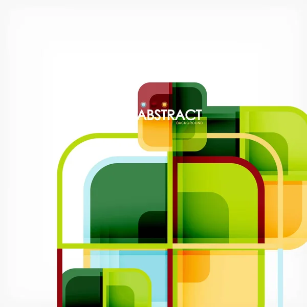 Quadratische geometrische abstrakte Hintergrund, Papier-Art-Design für Cover-Design, Buchvorlage, Poster, CD-Cover-Illustration — Stockvektor