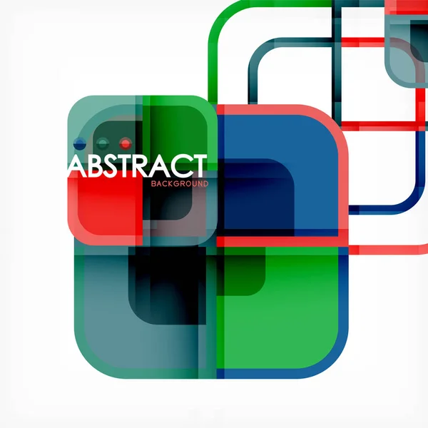 Fondo abstracto, formas cuadradas composición geométrica — Archivo Imágenes Vectoriales