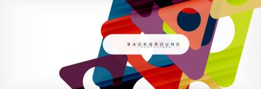 Geometrik arka plan. Modern örtüşen üçgenler. Mesajınız için alışılmadık renkli şekiller. İş veya teknik okul sunuyu, app kapak