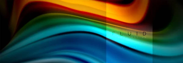 Formas abstractas fluidas del arco iris, diseño de colores líquidos, mármol colorido o fondo de textura ondulada de plástico, plantilla multicolor para presentación de negocios o tecnología o diseño de cubierta de folleto web — Archivo Imágenes Vectoriales