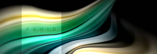 Rainbow płynu abstrakcyjne kształty, płyn kolory design, kolorowy marmur lub plastikowe faliste tekstura tło, wielobarwny szablon dla firmy lub technologii prezentacji lub Osłona www Broszura — Wektor stockowy
