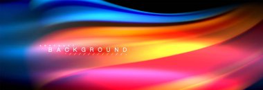 Sıvı renkli dalga satır arkaplanı. Trendy soyut düzeni şablonu için iş veya teknoloji tanıtımı, internet poster ya da web broşür kapak, duvar kağıdı