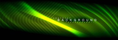 Neon parlayan sıvı dalga çizgileri, sihirli enerji uzay ışığı konsepti, soyut arka plan duvar kağıdı tasarımı