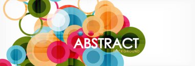 Soyut renkli geometrik kompozisyon - çok renkli daire arka plan