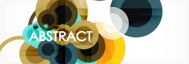 Soyut renkli geometrik kompozisyon - çok renkli daire arka plan