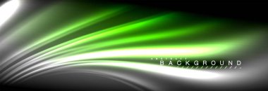 Neon parlayan sıvı dalga çizgileri, sihirli enerji uzay ışığı konsepti, soyut arka plan duvar kağıdı tasarımı