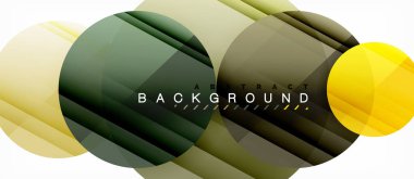 Parlak renkli daireler arka plan, modern geometrik tasarım soyut