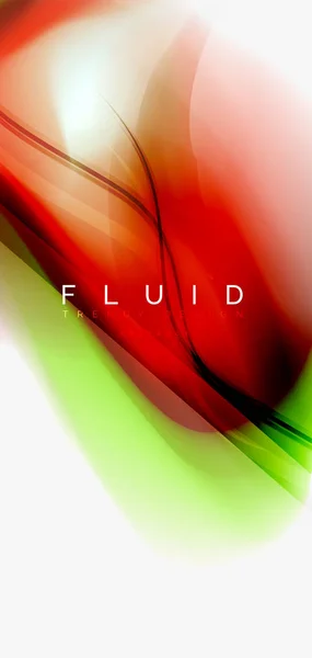 Fluid flowing wave abstract background — Stock Vector