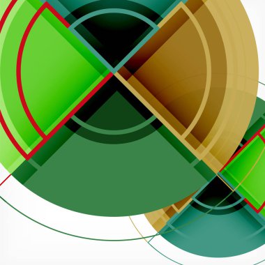 Yaratıcı 3d etkisi ile geometrik arka plan daire