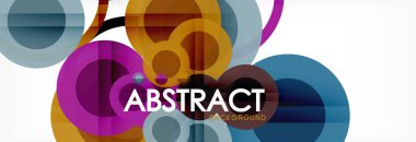 Soyut renkli geometrik kompozisyon - çok renkli daire arka plan