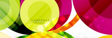 Soyut renkli geometrik kompozisyon - çok renkli daire arka plan