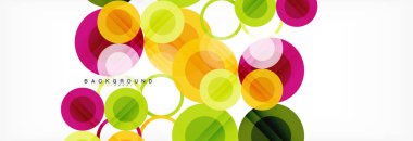 Soyut renkli geometrik kompozisyon - çok renkli daire arka plan