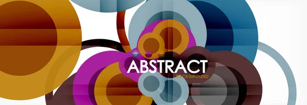 Абстрактная красочная геометрическая композиция - многоцветный фон круга — стоковый вектор