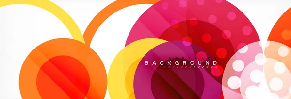 Abstracte kleurrijke geometrische compositie - veelkleurige cirkel achtergrond — Stockvector