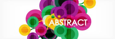 Çakışan daireye arka plan tasarım. İş veya teknoloji sunu veya web broşür kapak, duvar kağıdı için trendy soyut düzeni şablonu. Vektör çizim