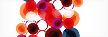 Soyut renkli geometrik kompozisyon - çok renkli daire arka plan