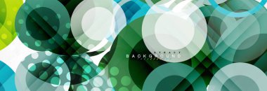 Soyut renkli geometrik kompozisyon - çok renkli daire arka plan