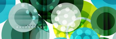 Soyut renkli geometrik kompozisyon - çok renkli daire arka plan