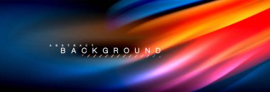 Sıvı renkli dalga satır arkaplanı. Trendy soyut düzeni şablonu için iş veya teknoloji tanıtımı, internet poster ya da web broşür kapak, duvar kağıdı