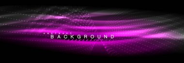 Sıvı neon akan dalgaları, ışık parlayan arka plan hatları
