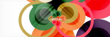 Soyut renkli geometrik kompozisyon - çok renkli daire arka plan